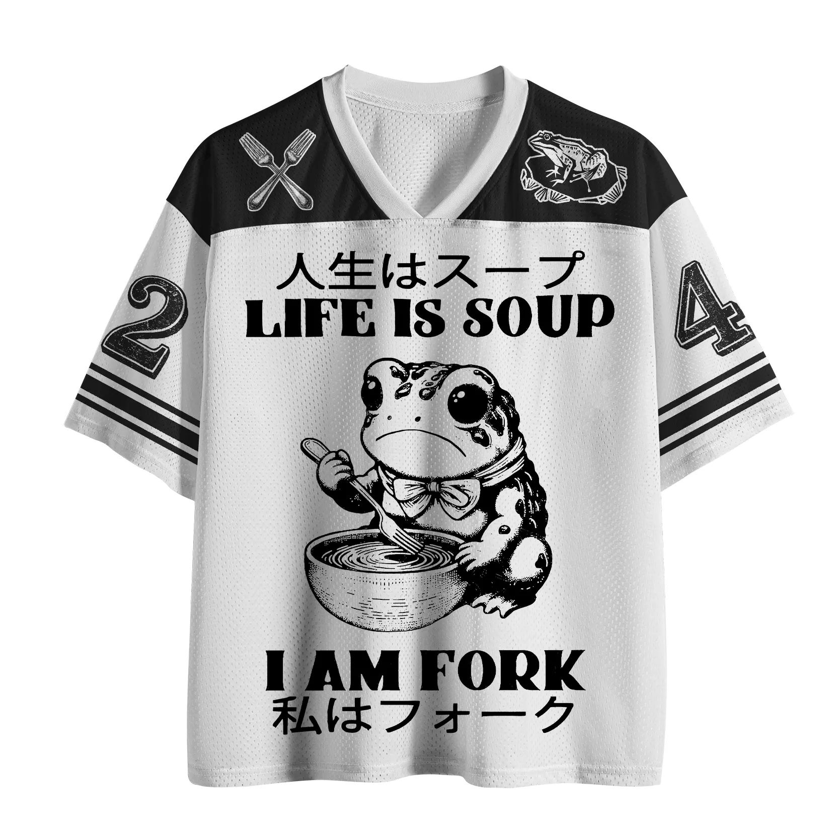 Japanese Lifestyle In Japanese - Japanese Funny Frog Graphic Tee Life