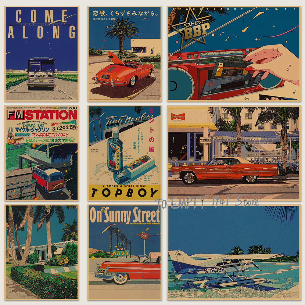 Japanese Lifestyle Anime - Anime Style Pop Art Japanese City
