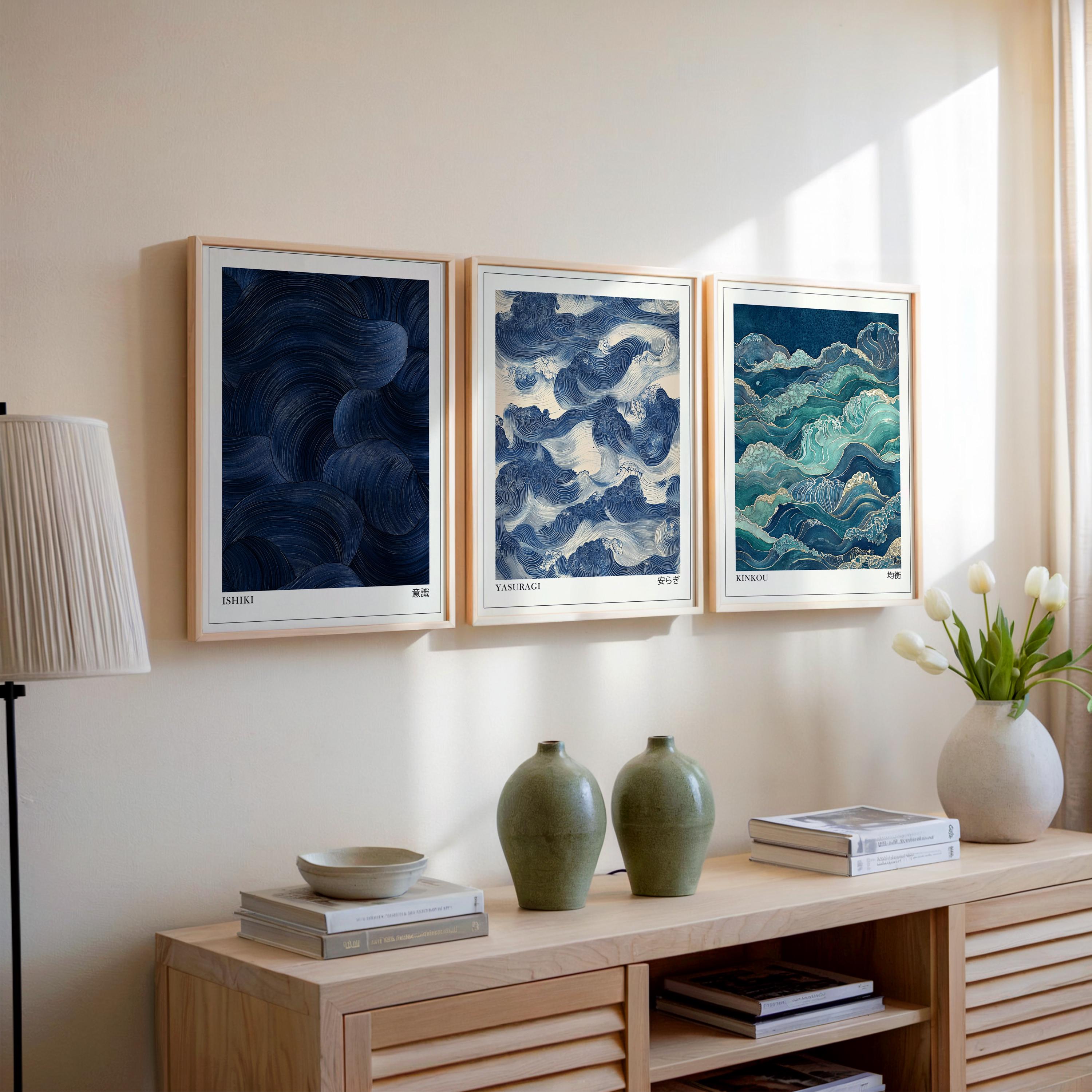 Japandi Wall Art Set of 3, Mod - Japanese Lifestyle In Japanese บทวิจารณ์และราคา