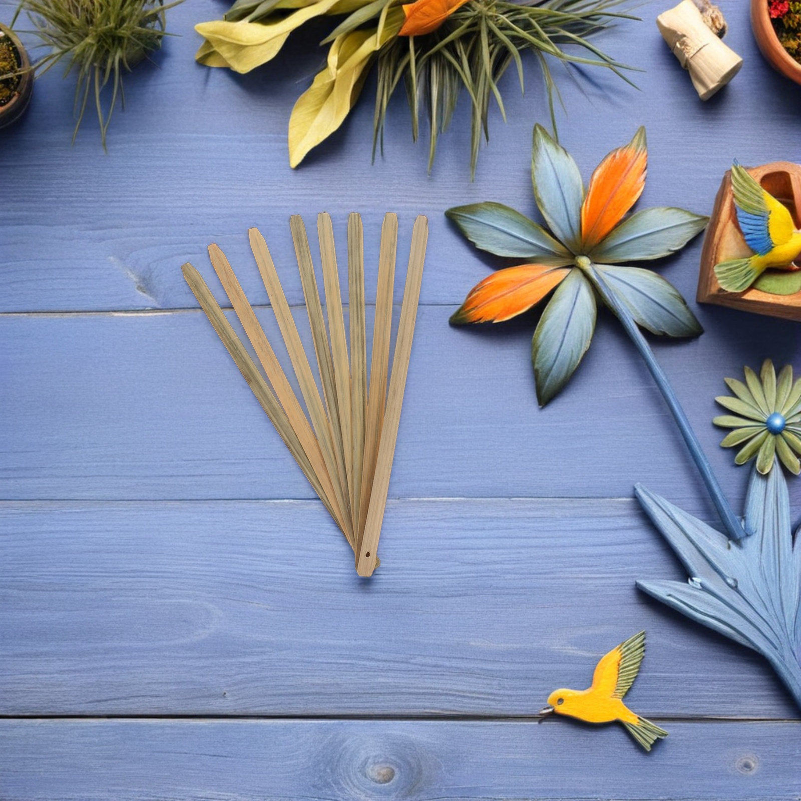15pcs Blank Folding Frame Bamb - Fan Sensu Folding บทวิจารณ์และราคา