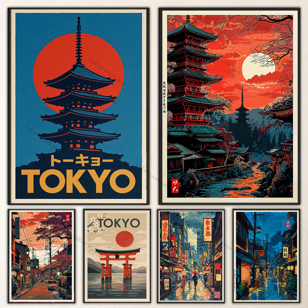 Rainy Tokyo Japanese Woodblock - Japanese Lifestyle Anime บทวิจารณ์และราคา