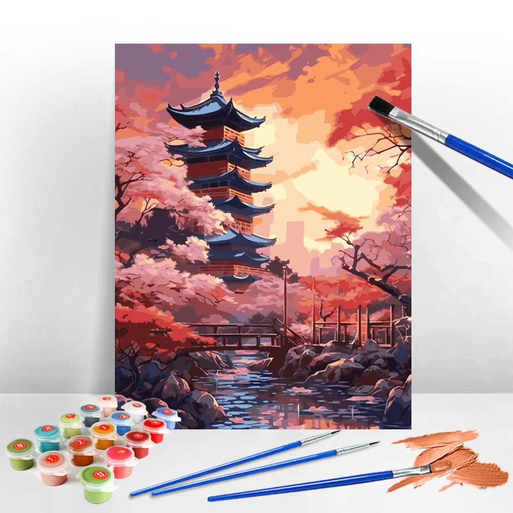 Handpainted Oil Painting Templ - Japanese Lifestyle Movie บทวิจารณ์และราคา