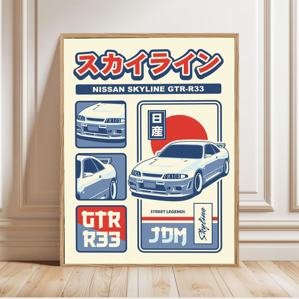 Retro Japanese Car Posters Spo - Japanese Car Lifestyle บทวิจารณ์และราคา