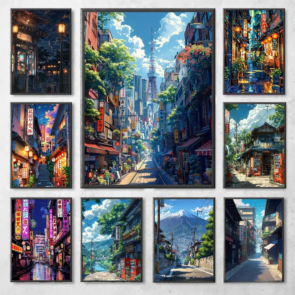 Manga Style Japanese Street La - Japanese Lifestyle Home บทวิจารณ์และราคา