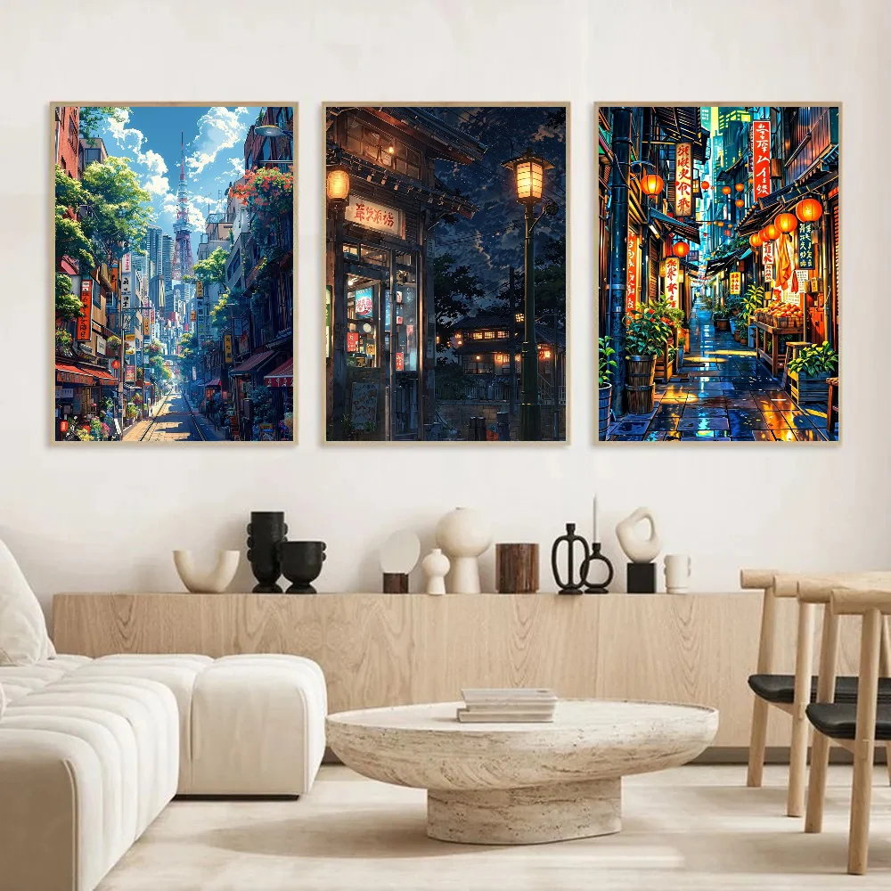 Manga Style Japanese Street La - Japanese Lifestyle Home บทวิจารณ์และราคา