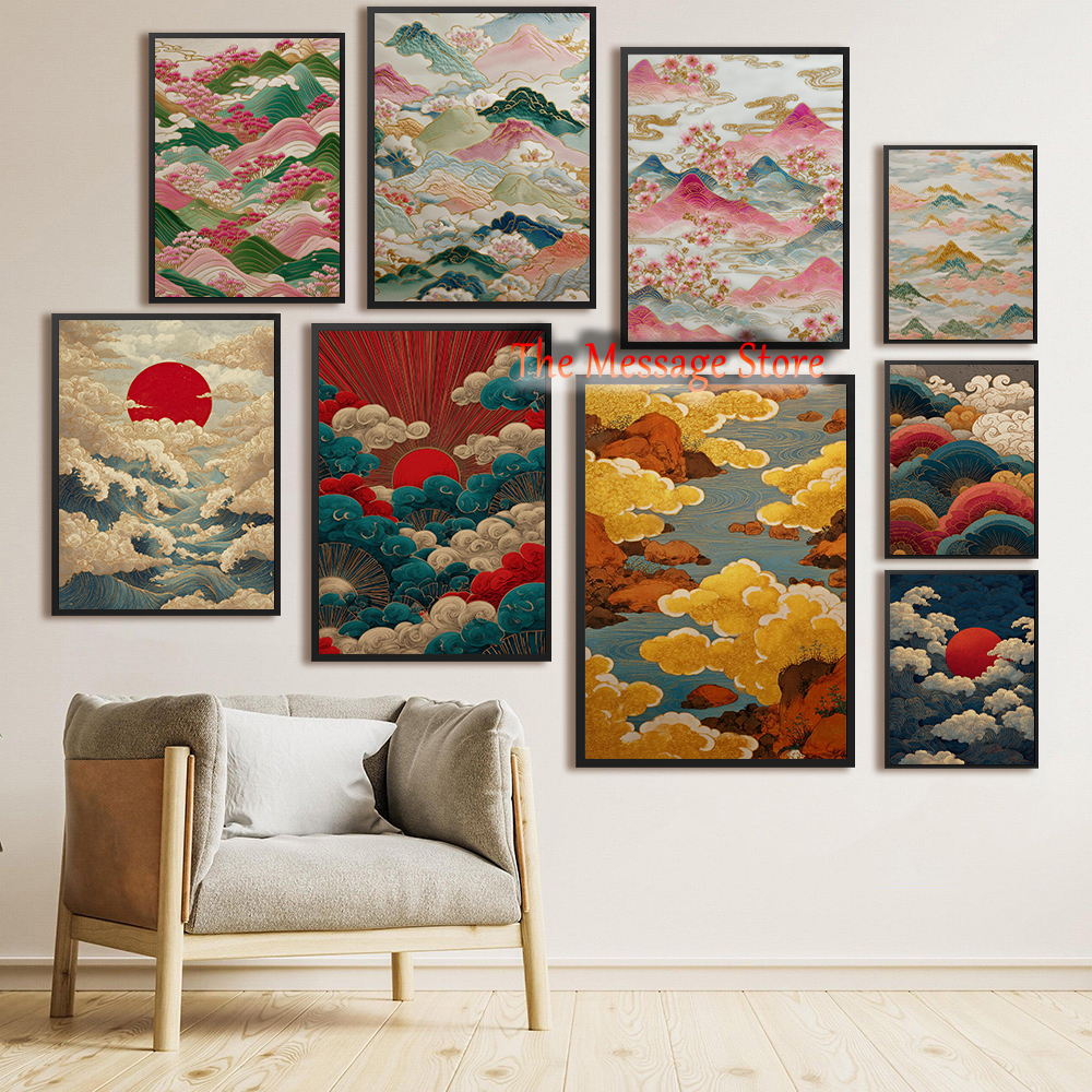 Japanese Landscape Abstract Go - Japanese Lifestyle Home บทวิจารณ์และราคา