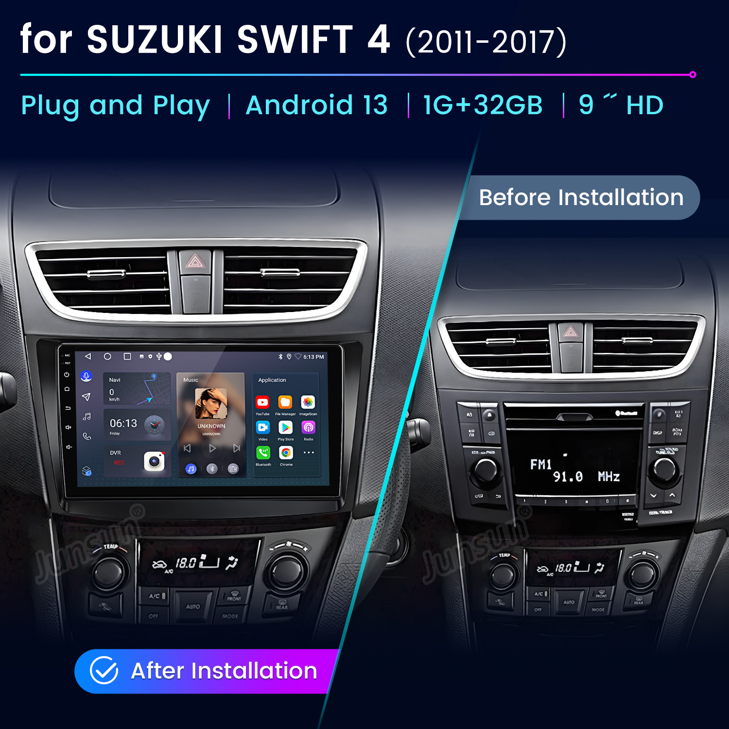 Junsun AI Voice Car Stereo Rad - Japanese Car Lifestyle บทวิจารณ์และราคา
